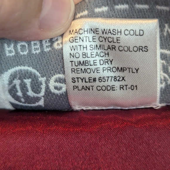 Cinema Etoile 1X Velour Embroidered Robe Red With Pockets & Zipper - Picture 14 of 15